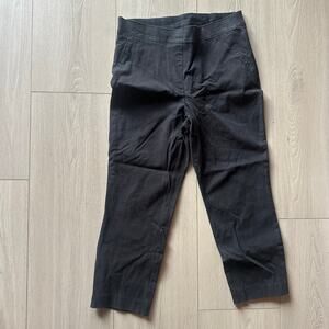 SPANX Black Cropped Slim Ankle Pants Petite M